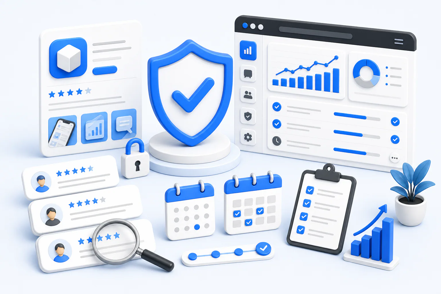 Визуал гарантий и контроля отзывов на App Store