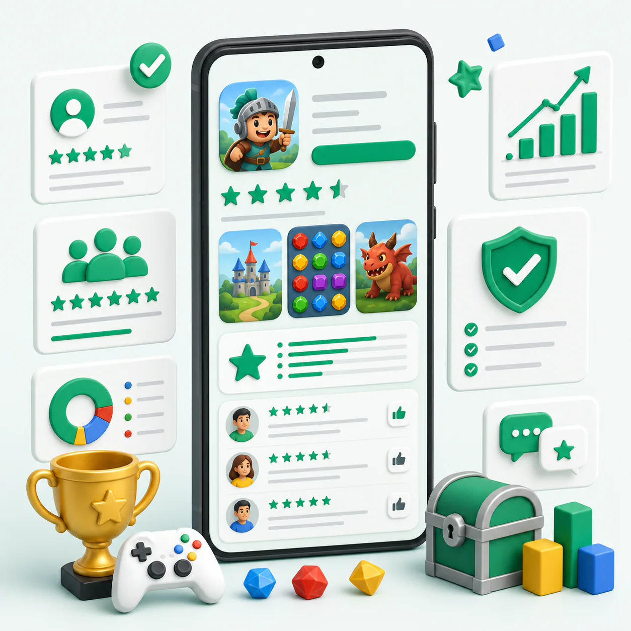 Пример заказа отзывов на Google Play