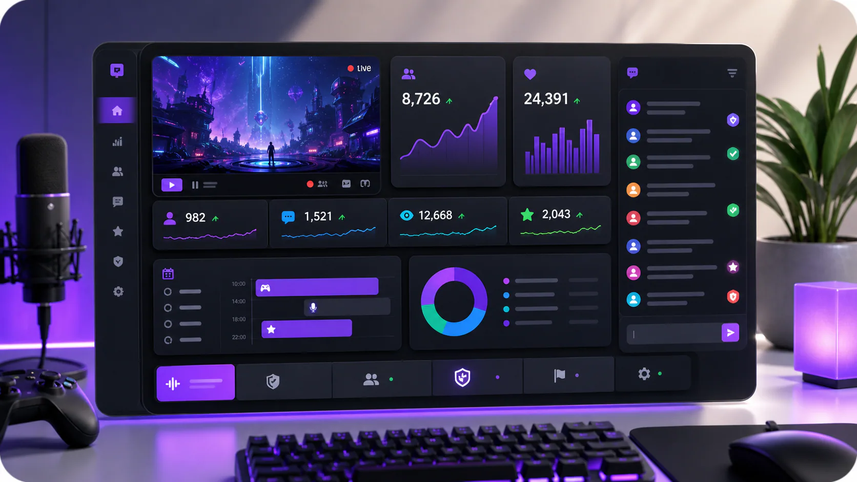Визуал процесса заказа услуг Twitch