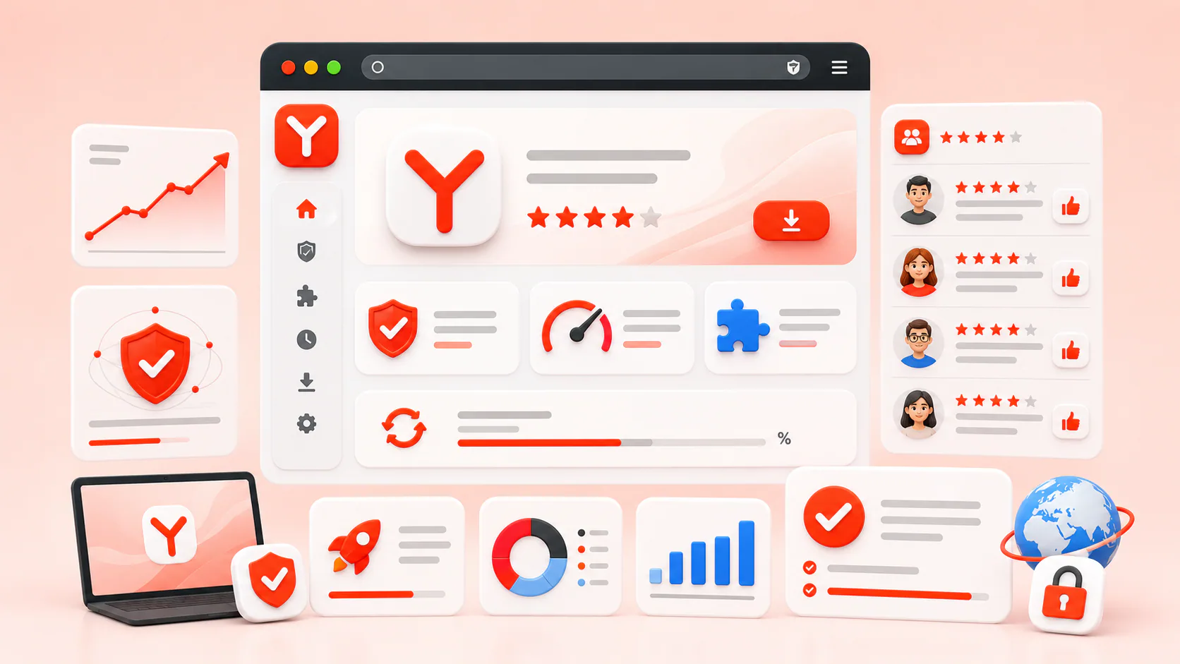 Hero visual for Yandex Browser reviews
